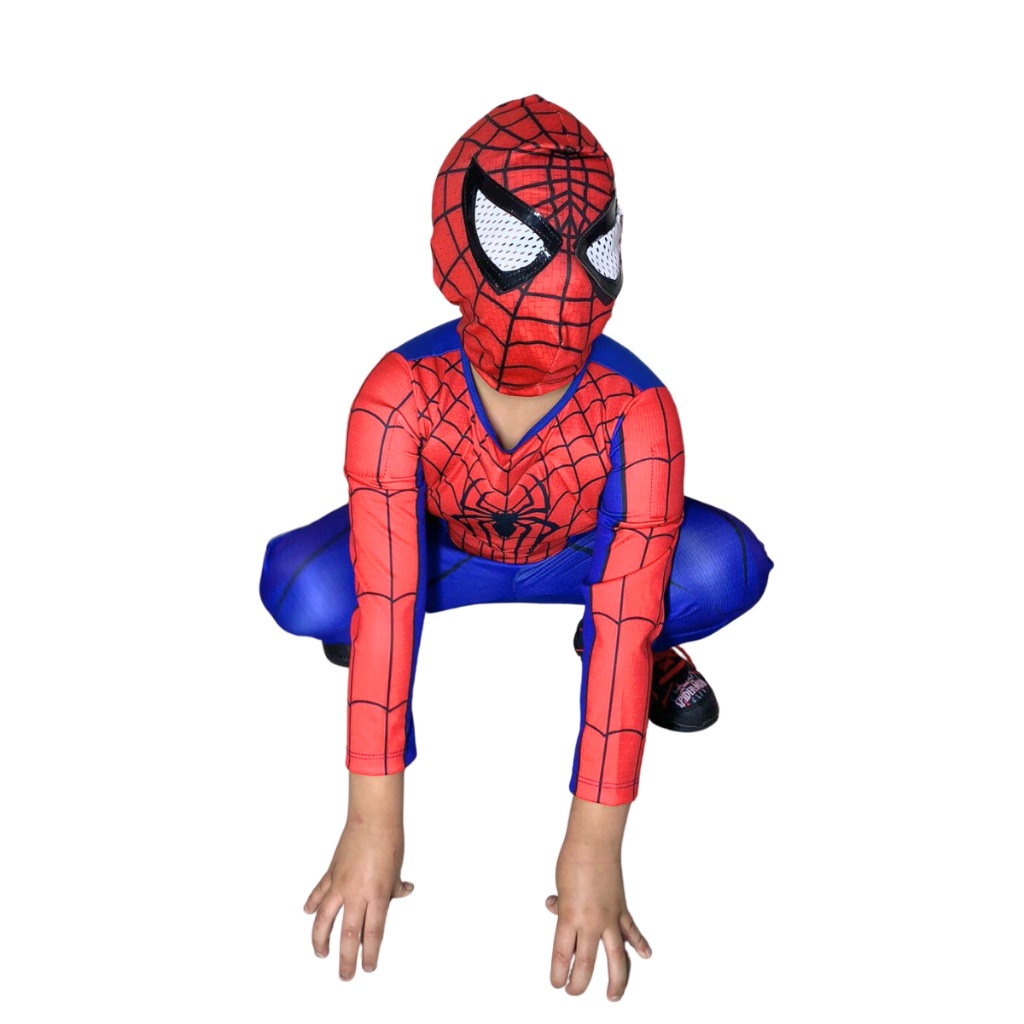 Fantasia Longa Infantil Homem Aranha C\ Mascara De Tecido em Oferta na Shopee