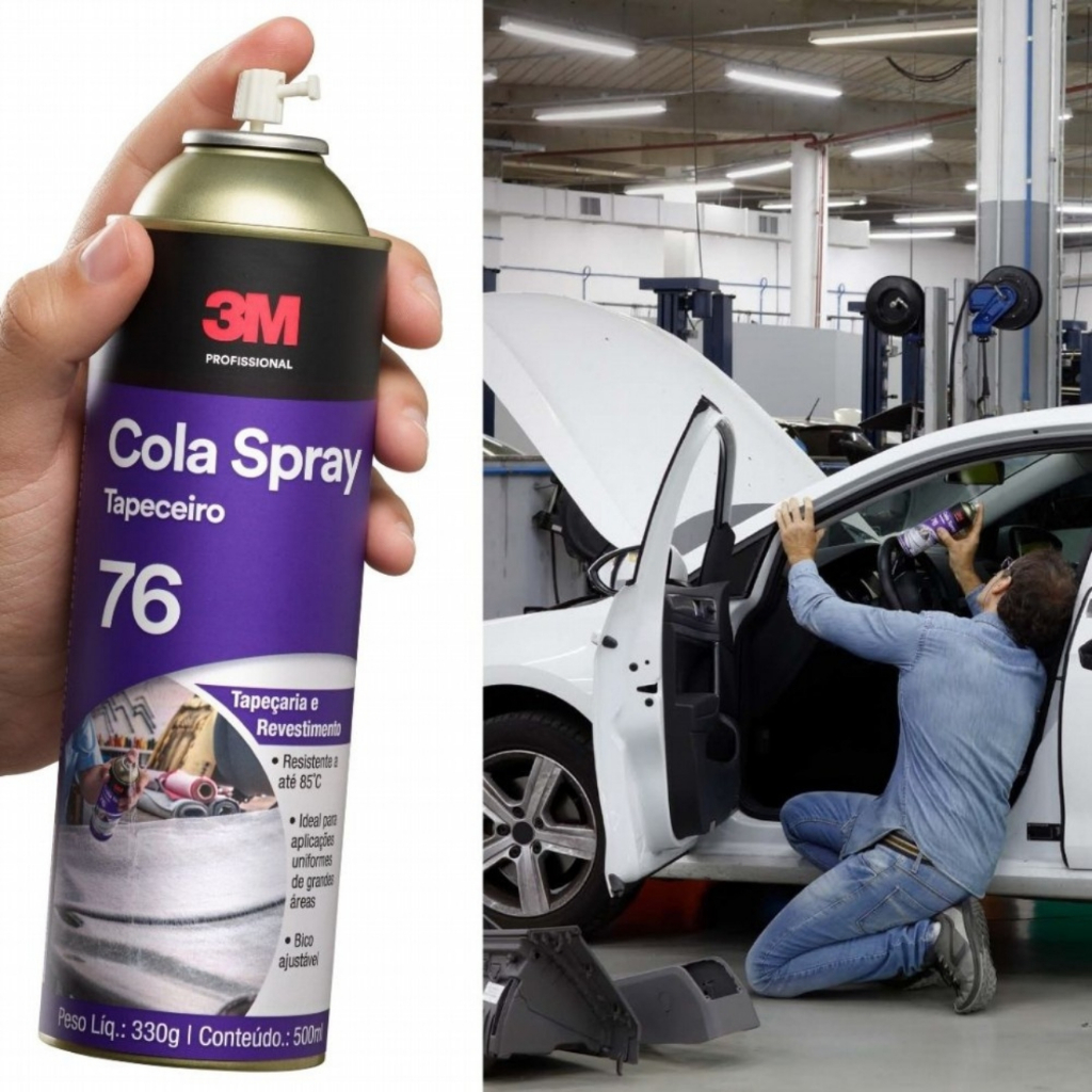 Cola Adesivo Spray Tapeceiro 76 3m Tecido Forro Teto Carro