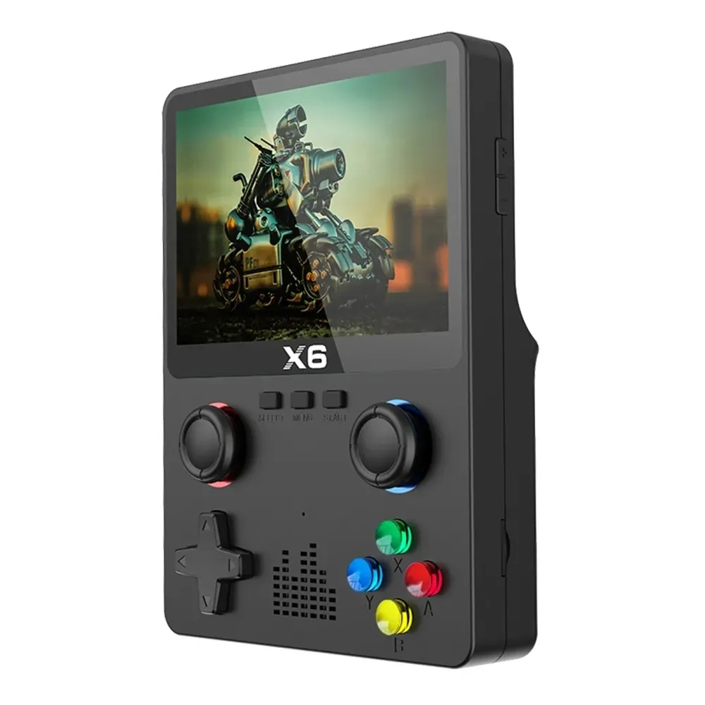 Novo Vídeo Game X6 2024 3.5Polegada IPS Tela Handheld Game Player Dual Joystick 11 Simuladores GBA/PS1 Console de Jogos de Vídeo para Crianças Presentes