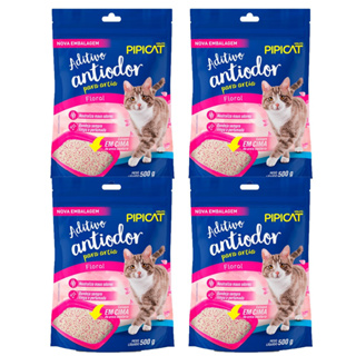 Kit com 4 Aditivo Pipicat Antiodor Floral 500g em Oferta na Shopee