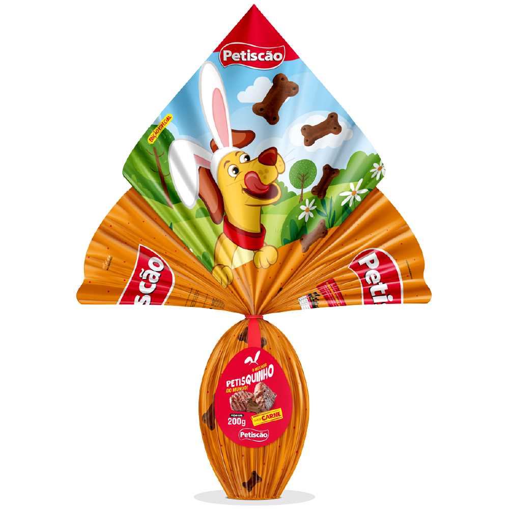 Ovo de Pascoa Petisco Petiscão para Cães Sabor Carne 200g em Oferta na Shopee