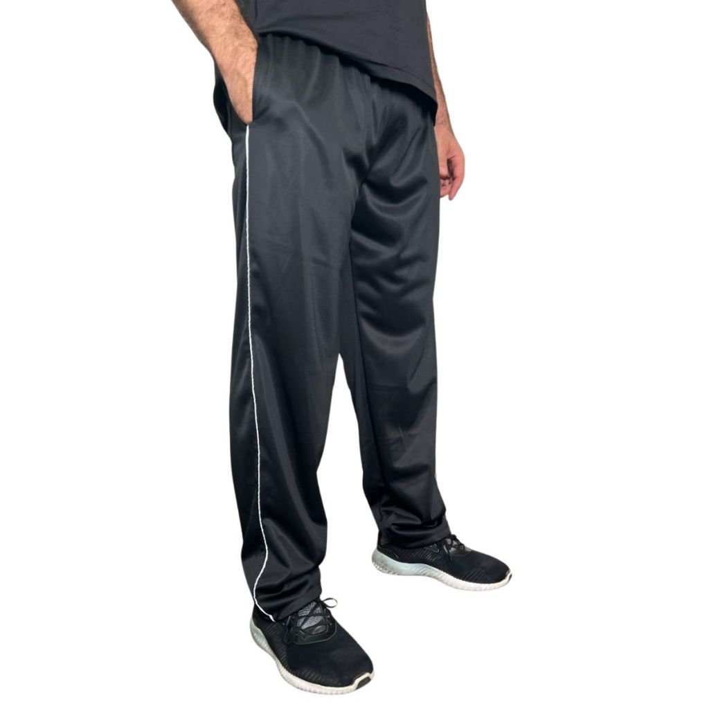 Calça Masculina Esportiva de Helanca Agasalho Academia Flanelado c/Elástico e Bolso Laterais Chimpa em Oferta na Shopee