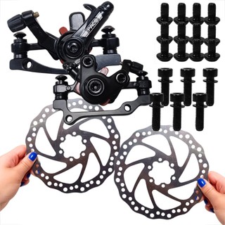 Kit Freio A Disco Mecânico Bicicleta Pinça + Pastilhas Pares Aro 26, 29 160mm Calipers…