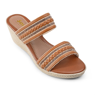 Sandália Feminina Salto Anabela Saltinho Confortável Casual em Oferta na Shopee