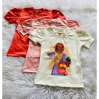 Blusa infantil verão MENINA DE COSTA