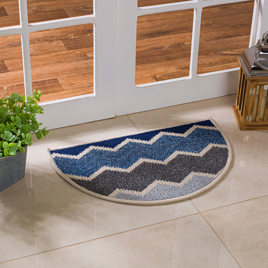 Tapete Capacho Porta de Entrada e Apartamento Meia Lua Bem Vindo Moderno