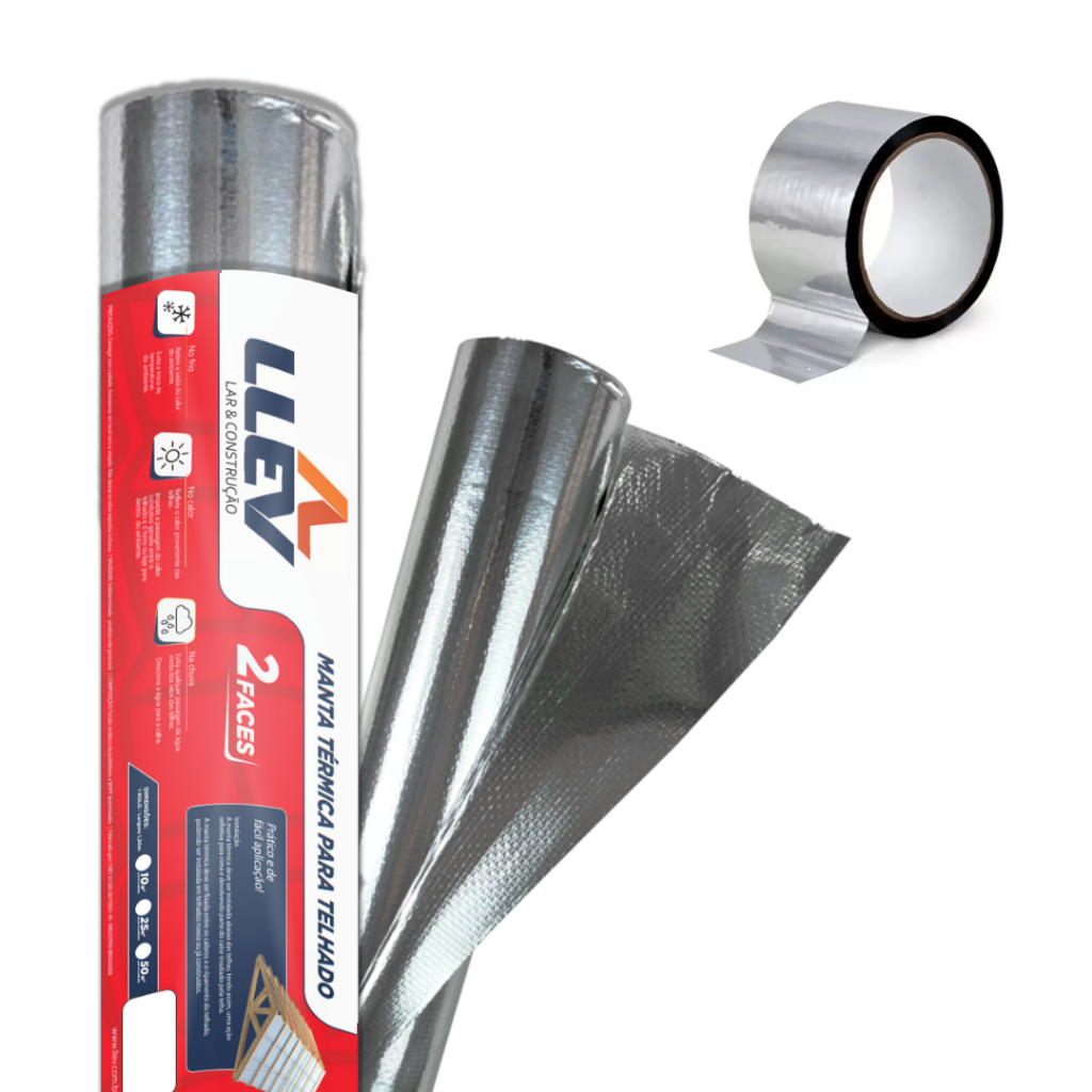 Manta Térmica Dupla Face Premium Bopp 50m² + Fita de Emenda - Manta de Ráfia Reforçada e Resistente