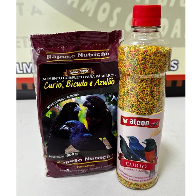 KIT - 1 MISTURA CURIÓ, BICUDO E AZULÃO 500G + 1 ALCON CURIÓ 325G