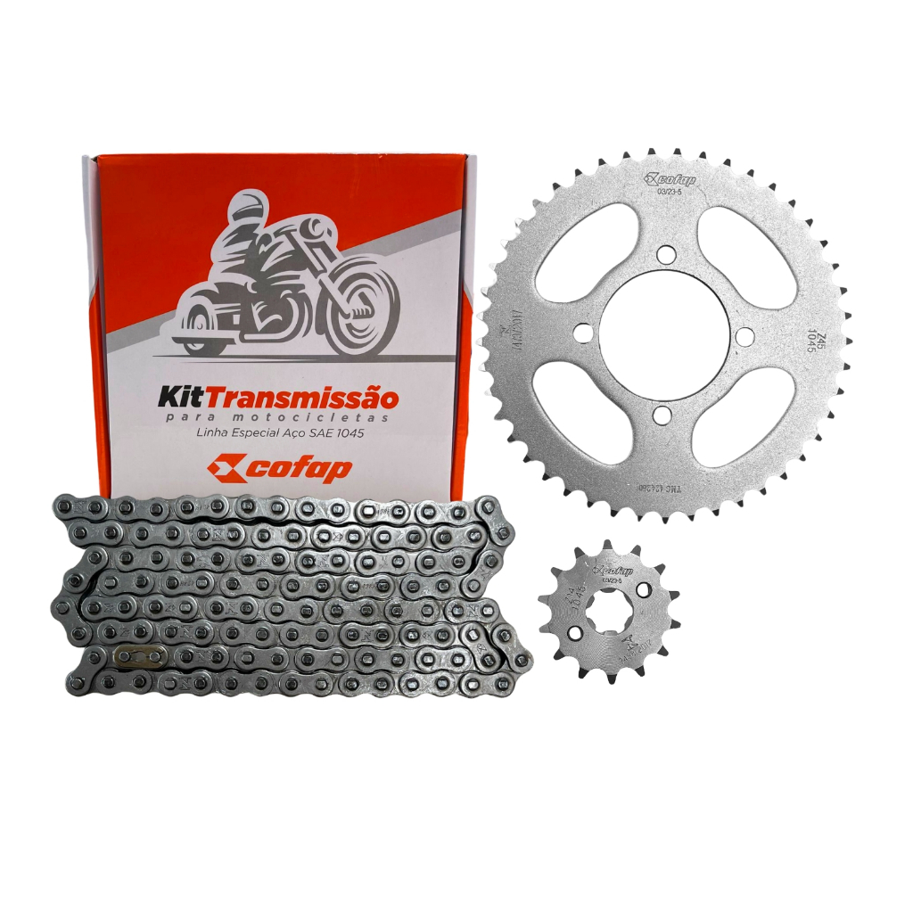 Kit Relação Transmissão Coroa Corrente Pinhão YBR Factor 125 2003 até 2013 Original Cofap em Oferta na Shopee
