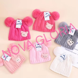 Gorro Infantil Bebê Pompom Inverno Malha Meninos Meninas Chapéu Quente em Oferta na Shopee