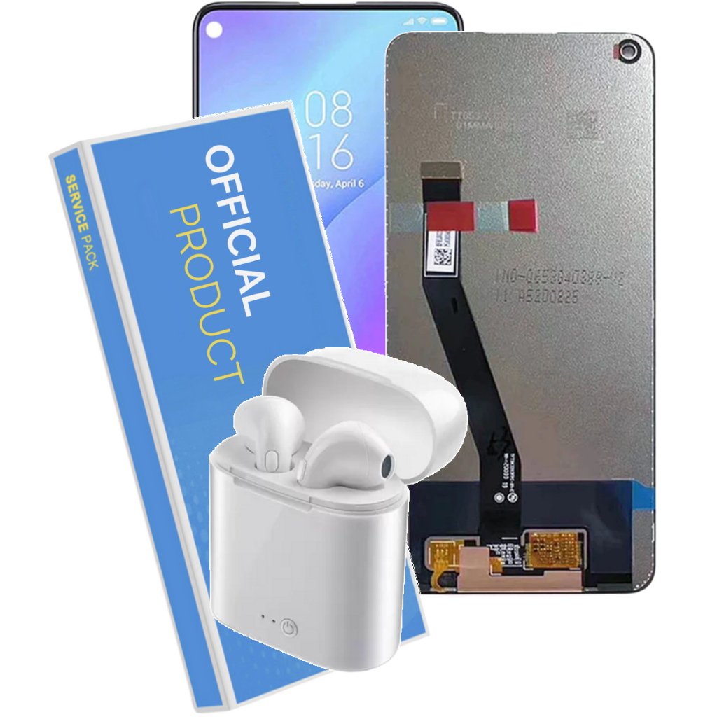 Tela Display Frontal Completa Compatível Xiaomi Redmi Note 9 + Fone + 1 Ano de G