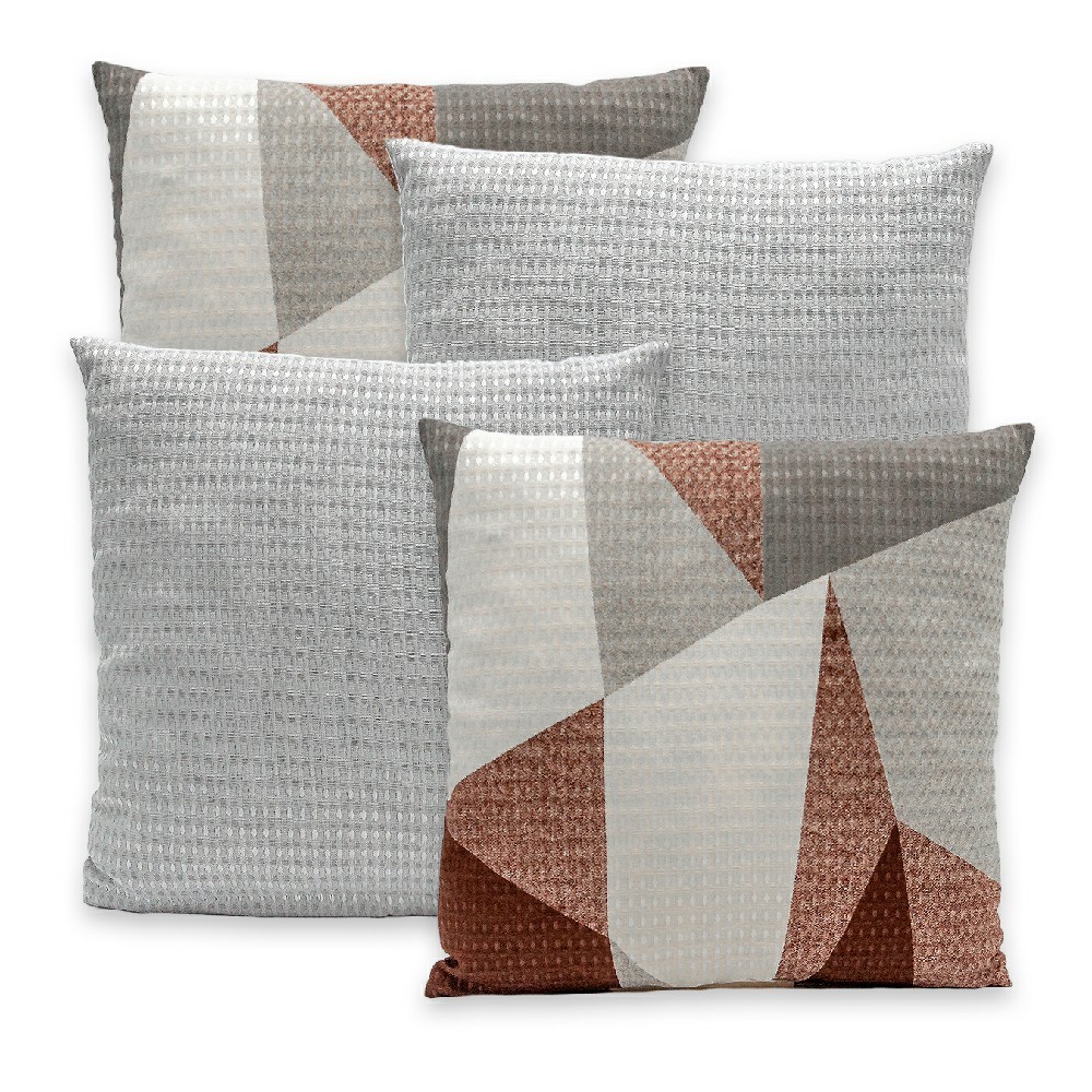 Kit 4 Capas de Almofada com Zíper 40x40cm PIQUET FAVINHO Charm em Oferta na Shopee