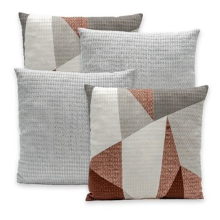 Kit 4 Capas de Almofada com Zíper 40x40cm PIQUET FAVINHO Charm em Oferta na Shopee