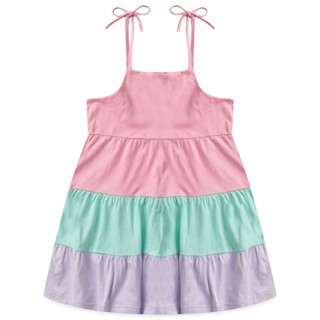 Vestido Infantil Três Marias Candy Color · Tam 1 a 10 anos.