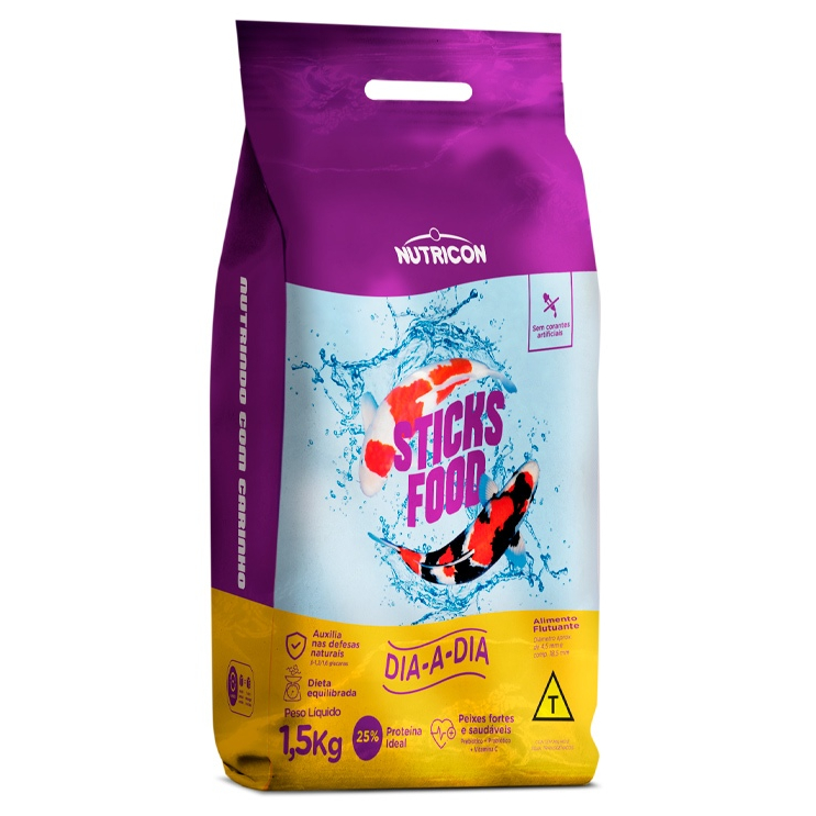 Ração Nutricon Sticks Food Dia-Dia para Peixes 1,5kg