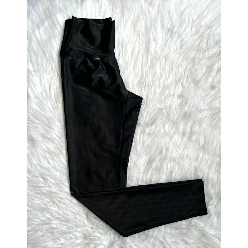 Calça Legging de academia fitness 3D poliamida cós alto Viveza Fitness