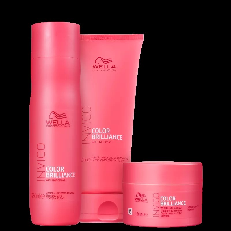 Wella Professional Invigo Color Brilliance Kit Shampoo 250ml + Condicionador 200ml + Máscara 150ml