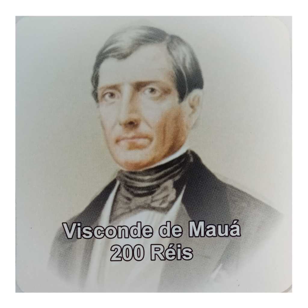 Cartela para moeda 200 réis 36 - 38 visconde de mauá - organizer