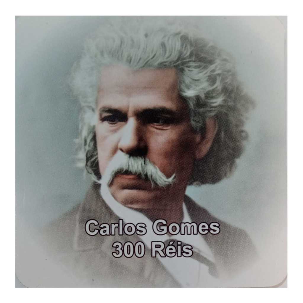Cartela para moeda 300 réis 1936 - 1938 Carlos Gomes - organizer
