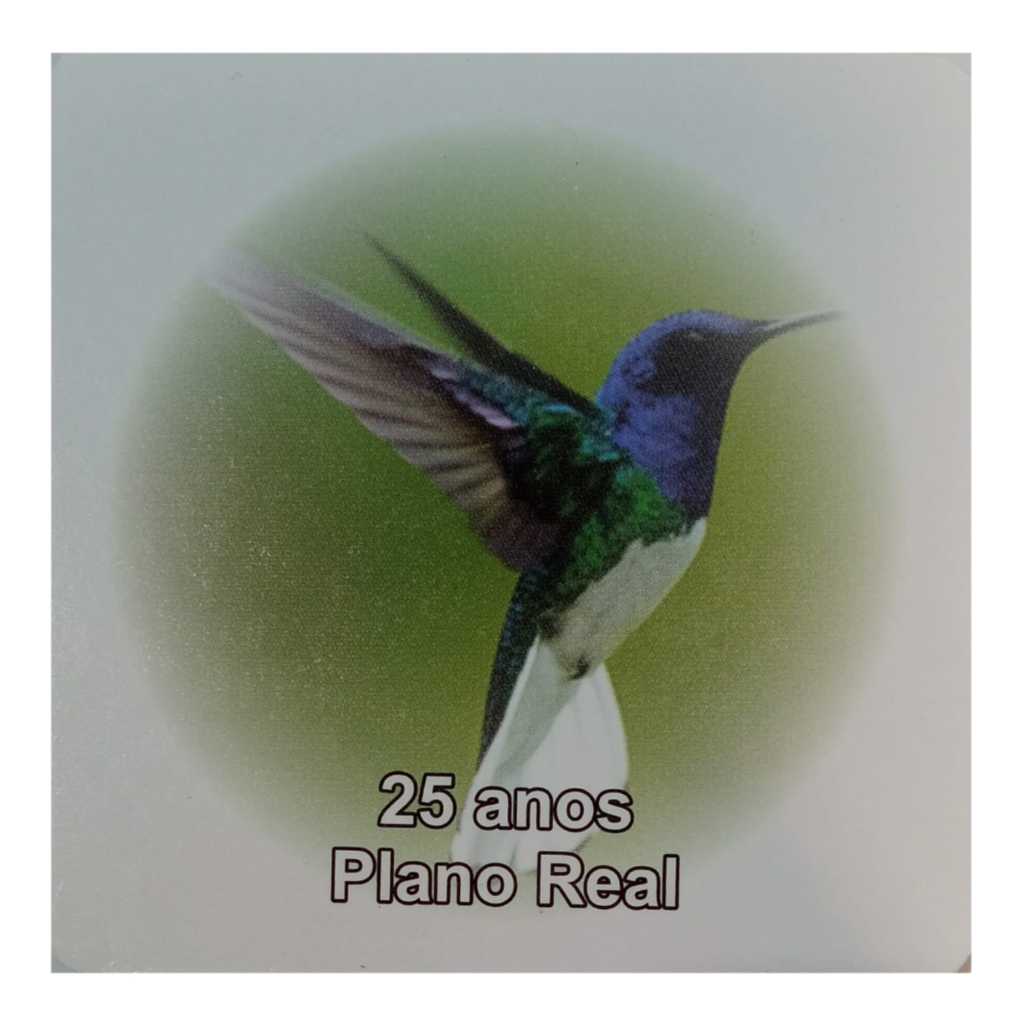 Cartela para moeda comemorativa 25 anos plano real - organizer