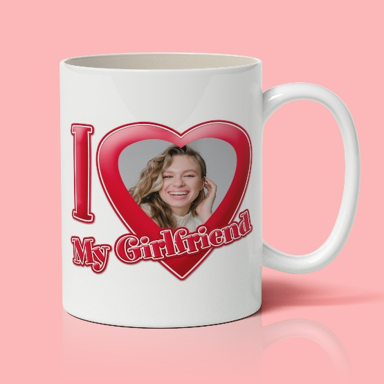 Caneca Personalizada - I love My Boyfriend ou my girlfriend - Namorados Lindo Presente - Com sua Foto