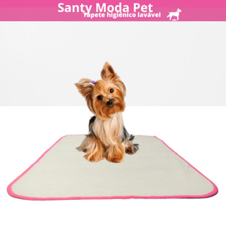 Kit 3 tapete higiênico lavável P, Rosa Neon, 60 x 50 cm, sanitário pet não vaza xixi reutilizável. em Oferta na Shopee