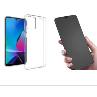 2X1 Motorola Moto G04- Pelicula Frontal Ceramica Privacidade 9D Anti Impacto Protetora + Capa Silicone Transparente TPU Silicone