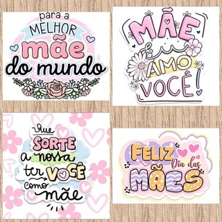 20 unidades de etiquetas adesivas de dia das mães, vinil