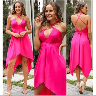 vestido de alça vestido envelope duas pontas