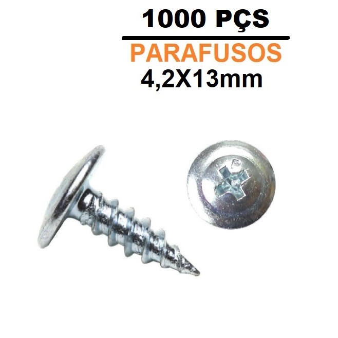 Parafuso Ponta Agulha Para Forro  Pvc Drywall 4,2x13 1000