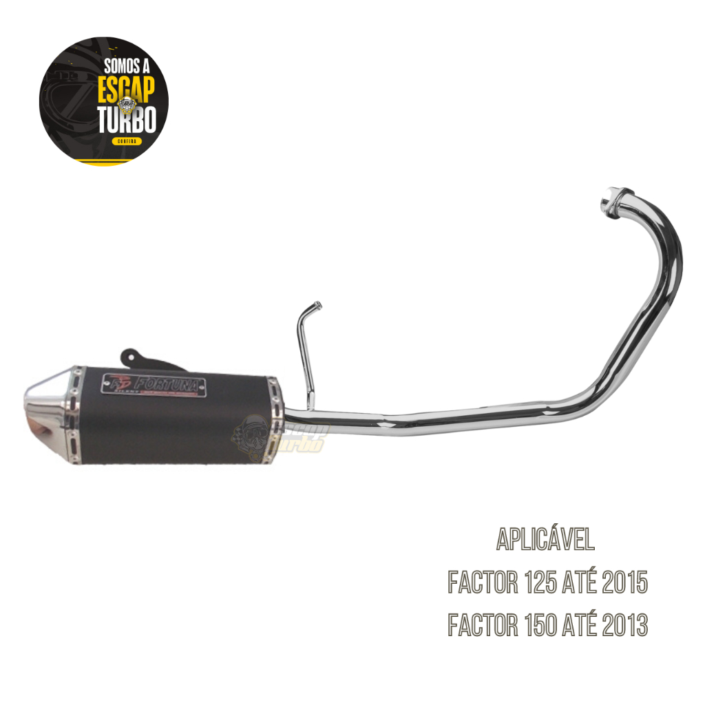 Escapamento Factor 125 Até 2015 / 150 Até 2013 Mini Tri Fortuna