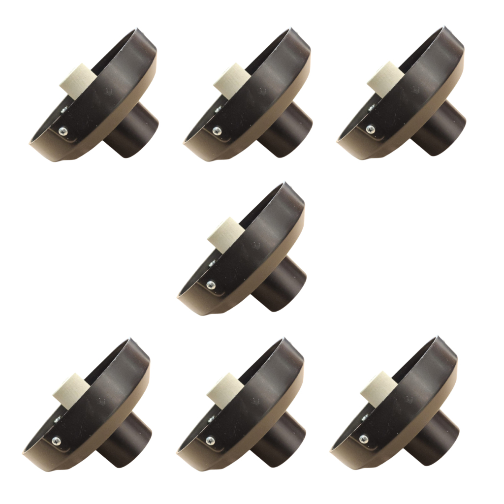 Base Preta Plástico para Globo em Poste Decorativo de Jardim com Soquete E-27, Encaixe em Tubo de 48mm - 7 peças