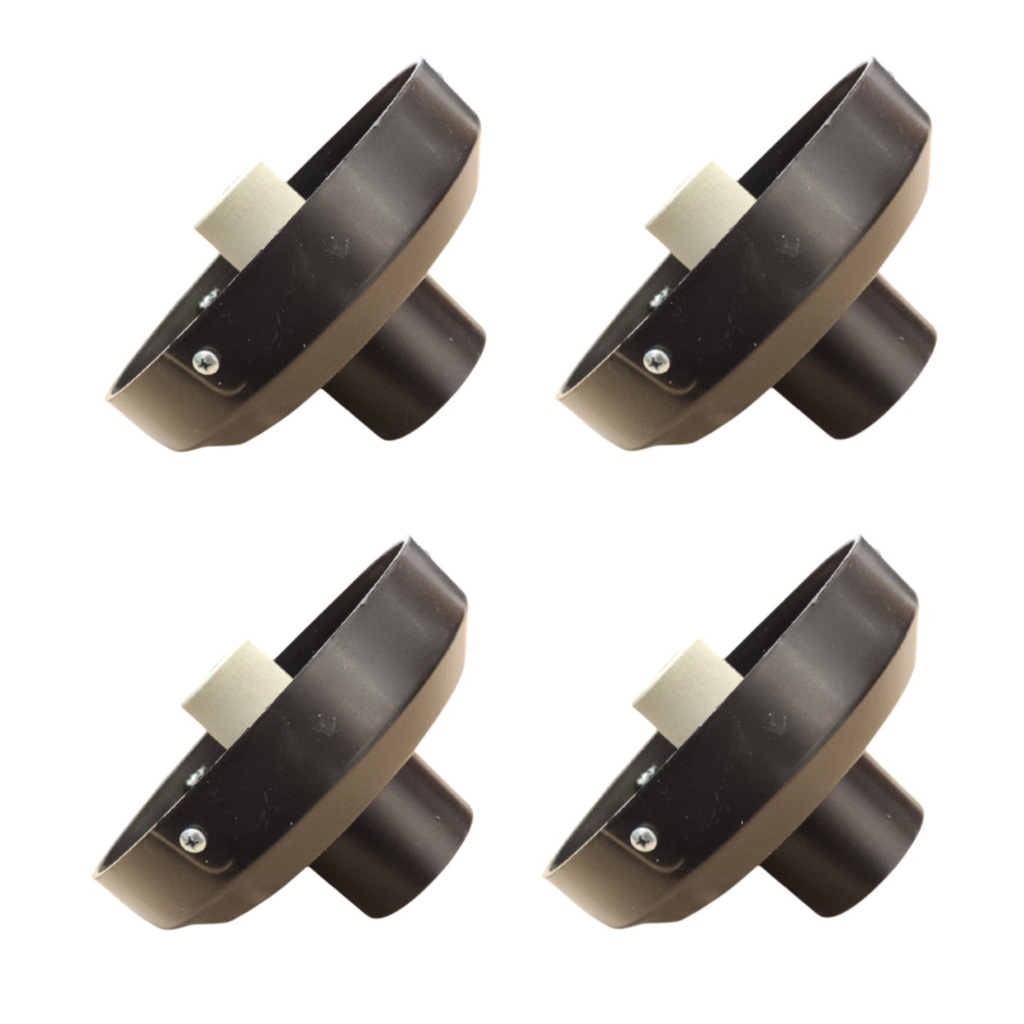 Base Preta Plástico para Globo em Poste Decorativo de Jardim com Soquete E-27, Encaixe em Tubo de 48mm - 4 peças