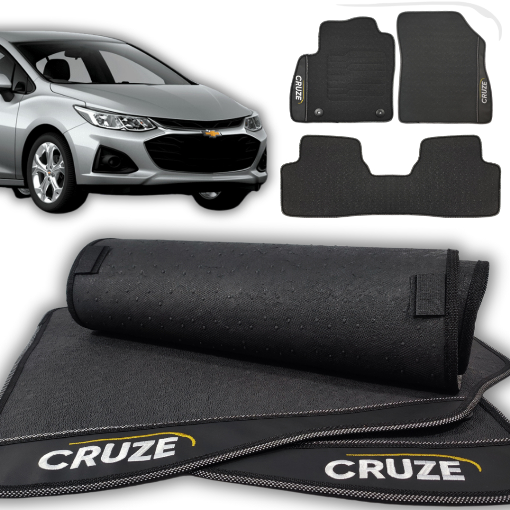 Tapete Cruze Lt Ltz Premier 2018 Borracha Sob Medida Personalizado Linha Premium Traseiro Inteiriço
