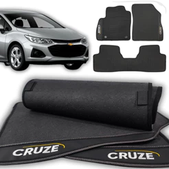 Tapete Cruze Lt Ltz Premier 2018 Borracha Sob Medida Personalizado Linha Premium Traseiro Inteiriço