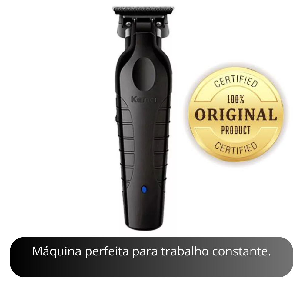 Maquina Kemei 2299 Transborder Barber Km-2299 Cor Preto Máquina de Acabamento Aparador Super Potente