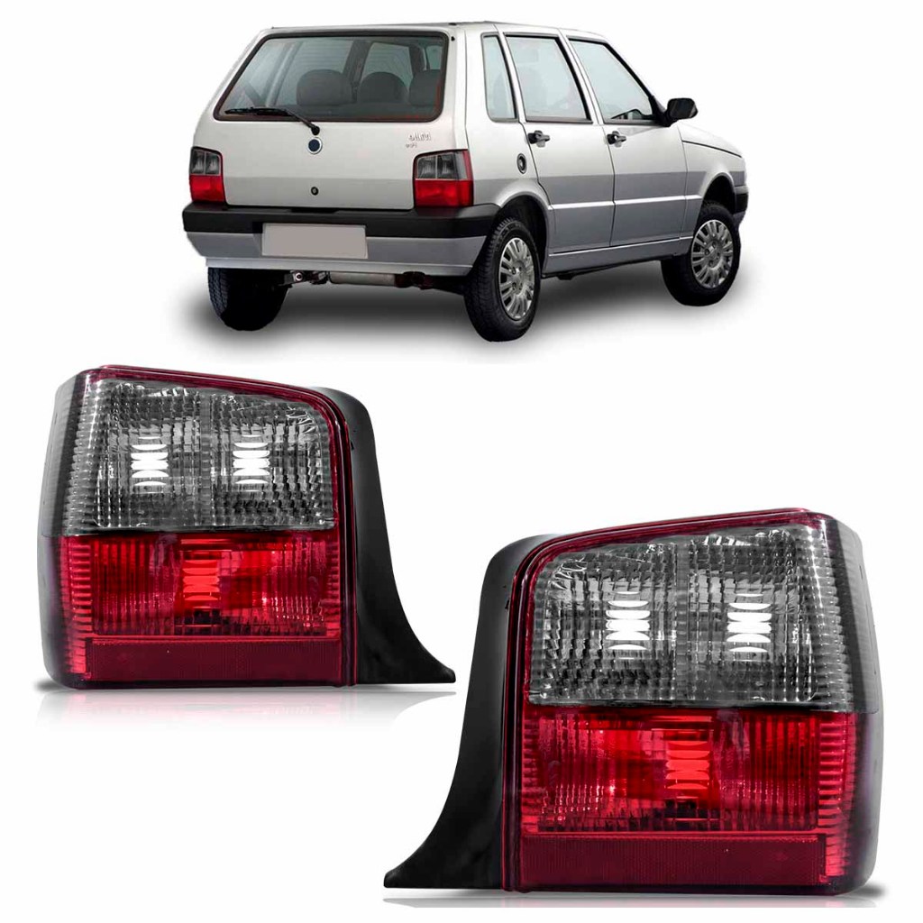 Lanterna Traseira Uno 2004 2005 2006 2007 2008 2009 2010 2011 2012 2013 Bicolor Lente Acrilico em Oferta na Shopee