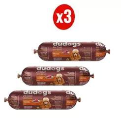 Kit 3 Dudogs Mr Chef Frutas Ração Semi Úmida para Cães 350g FVO