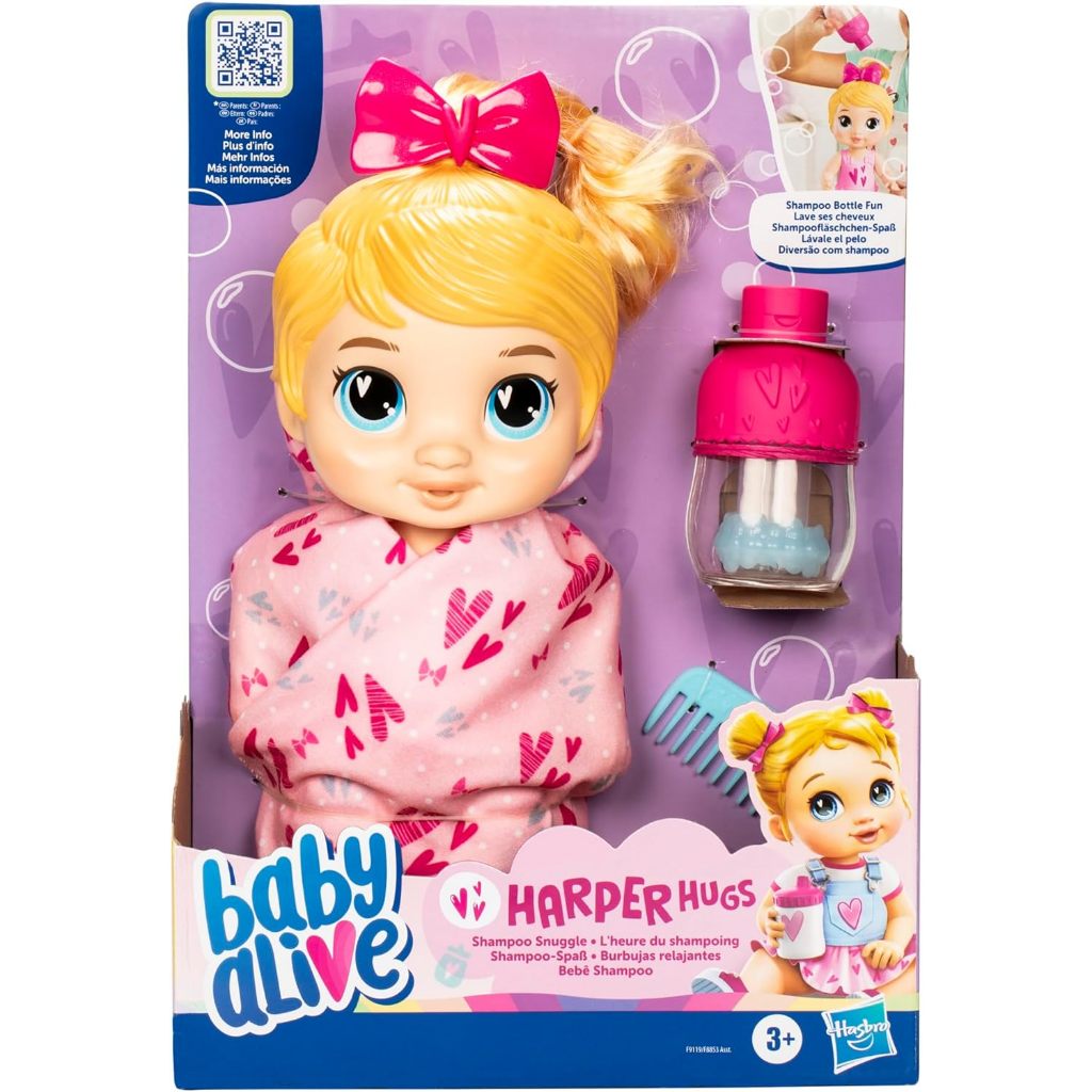 Baby Alive - Boneca Bebê Shampoo - Loira F9119 - Hasbro - Mom & Baby