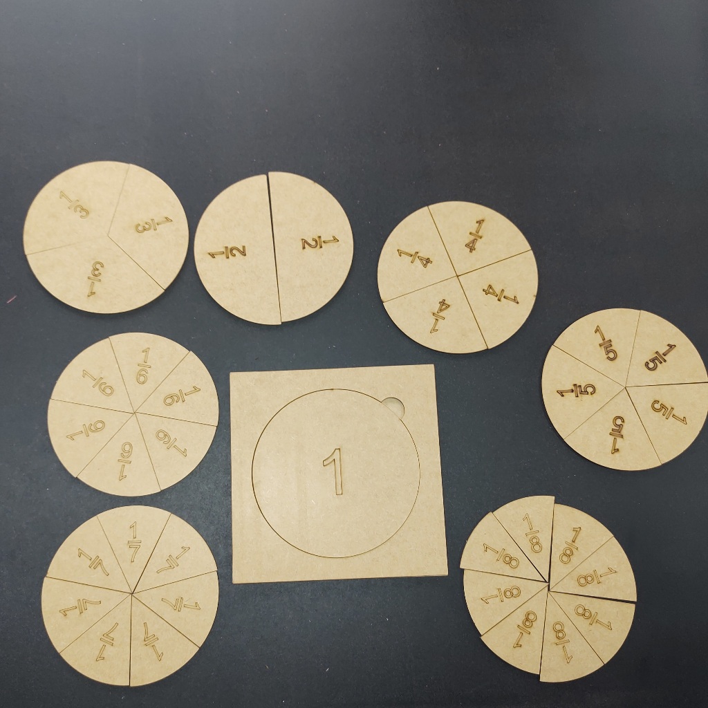 PRONTA ENTREGA Disco De Frações Em Mdf Jogo Educativo Matemática- ENVIO EM 24 HORAS em Oferta na Shopee