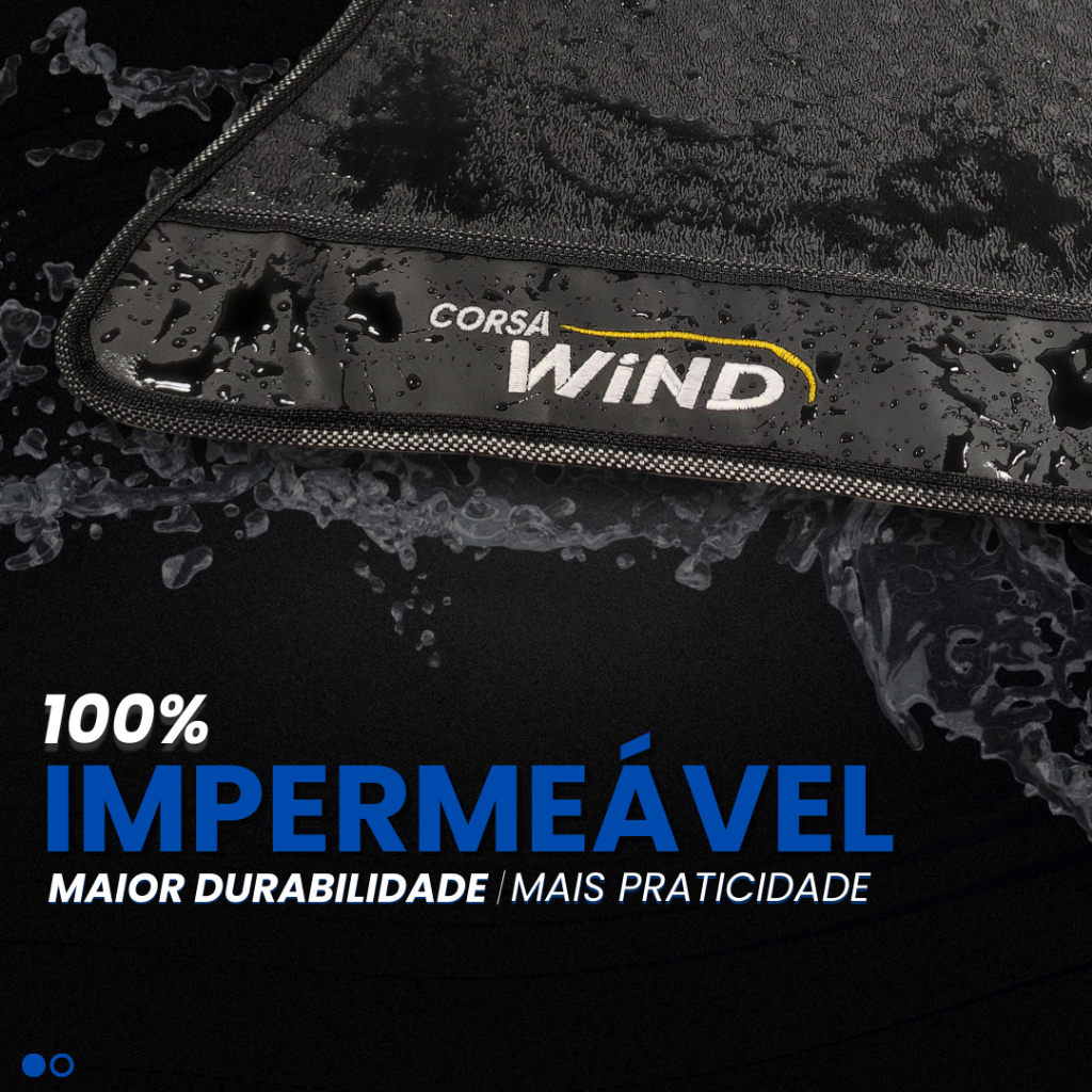Tapete Corsa Wind 1994 a 2000 2001 2002 Emborrachado Impermeável Premium Sob Medida Preto · foto 2