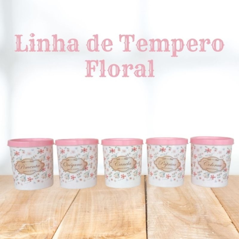 Conjunto Porta Condimento Peças Decoradas 200ml Tempero