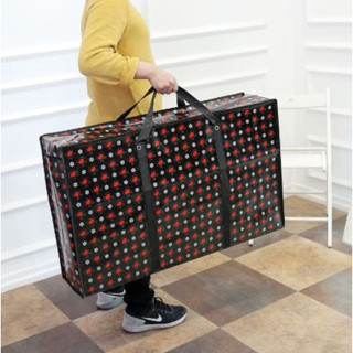 Sacola de Ráfia Sacoleira Para Viagem Feira com Ziper Resistent
