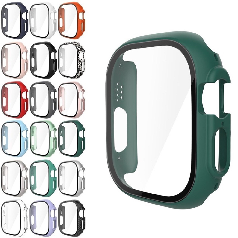 CZY Capa Case Bumper com Pelicula Vidro Protetor tela Compativel com Smartwatch Serie 8 e Apple Watch 8 Ultra 49mm