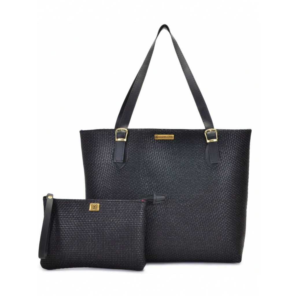 Bolsa Feminina Sacola Grande Shopper Executiva De Ombro + Necessaire Casual