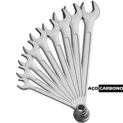 Chave Combinada Boca Estrela 6 A 32mm Resistente Aço Forjado Várias Medidas Variação