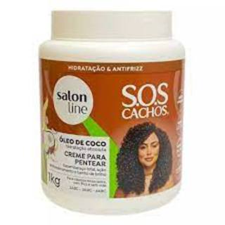 Salon Line Creme Para Pentear SOS Coco, Branco, 1 K