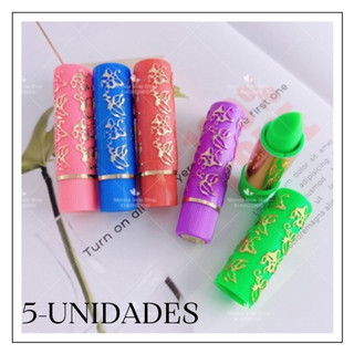 kit 5 Batom 24 Horas Magic Bella Femme Green Lipstick Makeup Impervious
