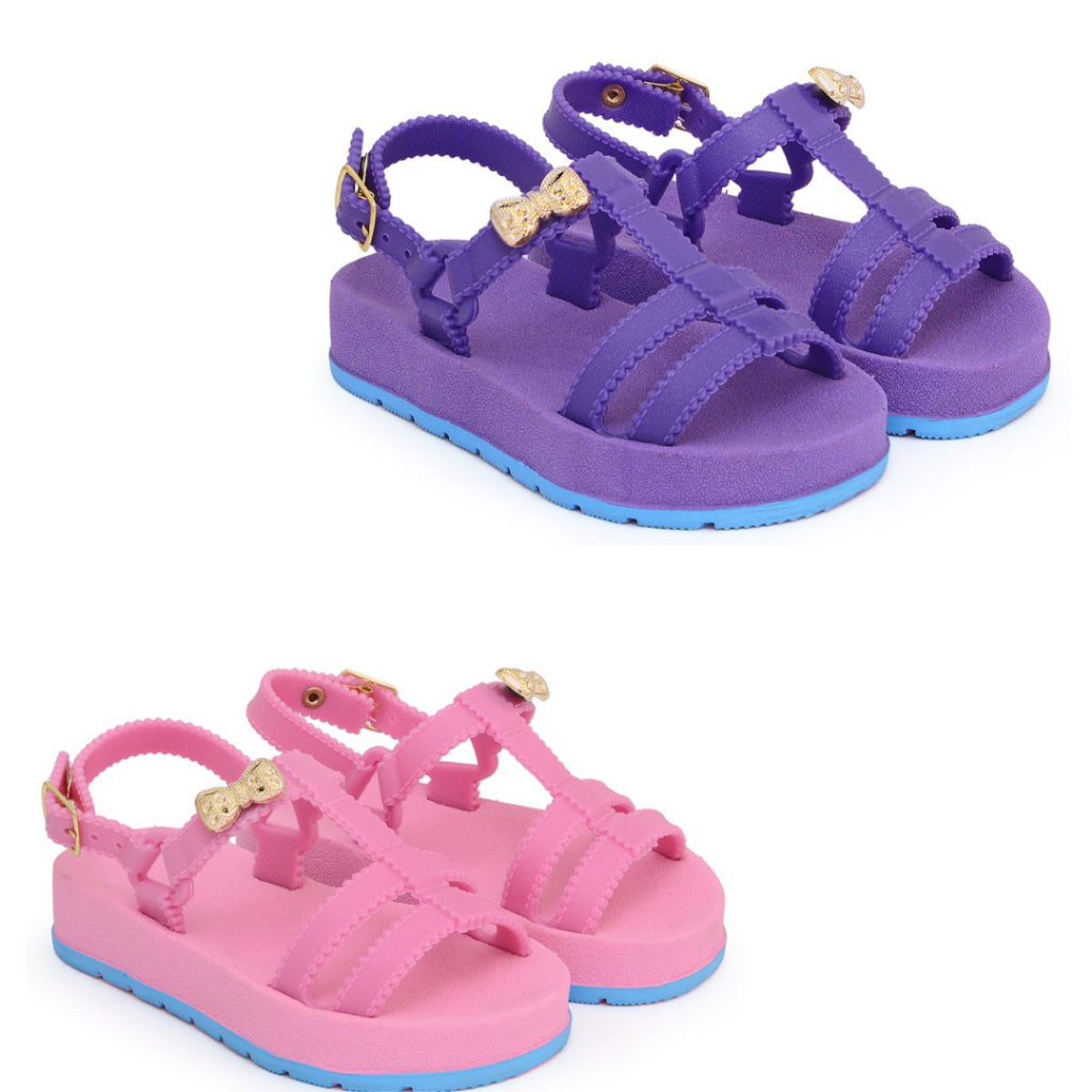 Kit Sandália Papete Feminina Infantil Bebê Menina Confortável Super Lançamento