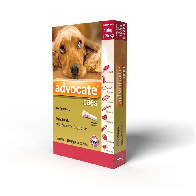 Advocate Cães 10 a 25kg c/1 Pipeta Avulsa lacrada em Oferta na Shopee